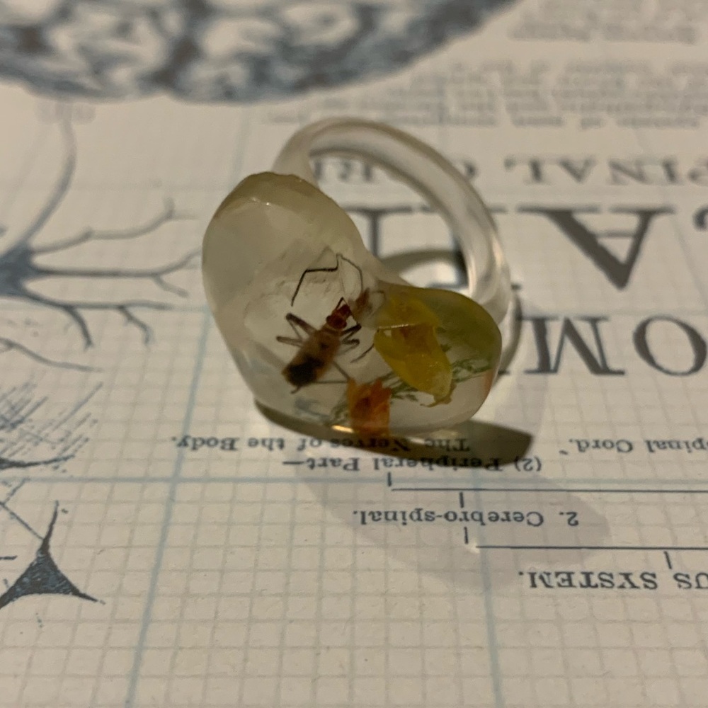 Vintage Y2K bug ring Heart